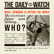 Newspaper featuring Jati and an unknown Onlooker